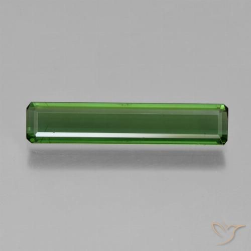 1.56ct Natural verde escuro Turmalina, Corte Esmeralda, VS