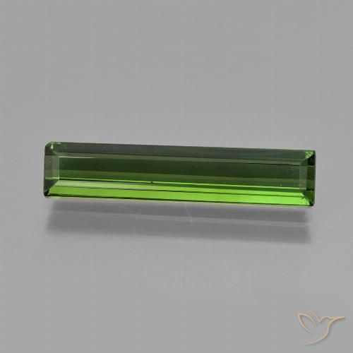 1.75ct Natural verde escuro Turmalina, Corte Esmeralda, VVS-VS