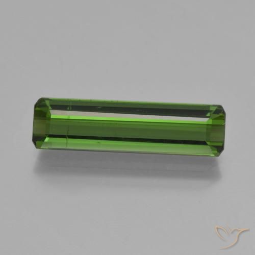 2.11ct Natural verde escuro Turmalina, Corte Esmeralda, VS-SI