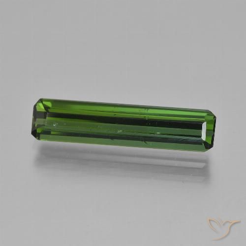 2.70ct Natural Verde escuro Turmalina, Corte Esmeralda, VS