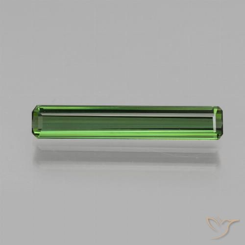1.40ct Natural Verde Terroso Turmalina, Corte Esmeralda, VVS