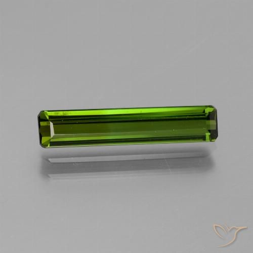1.58ct Natural Verde escuro Turmalina, Corte Esmeralda, VS