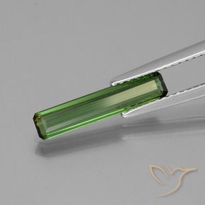 Turmalina verde escuro Natural 1.01ct, Corte Octógono / Esmeralda, VS