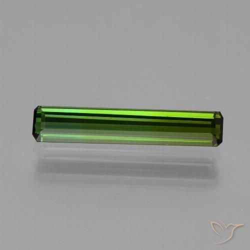 1.65ct Natural Verde Terroso Turmalina, Corte Esmeralda, VVS