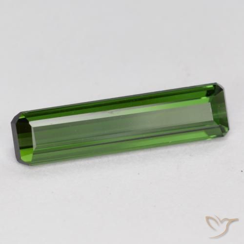 1.16ct Natural Verde médio Turmalina, Corte Esmeralda, VVS