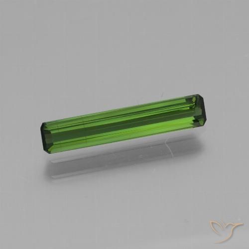 1.15ct Natural Verde médio Turmalina, Corte Esmeralda, VS