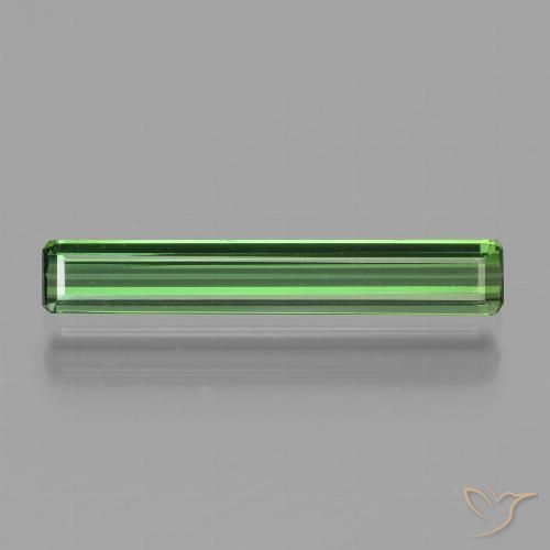 1.37ct Natural Verde médio Turmalina, Corte Esmeralda, VVS