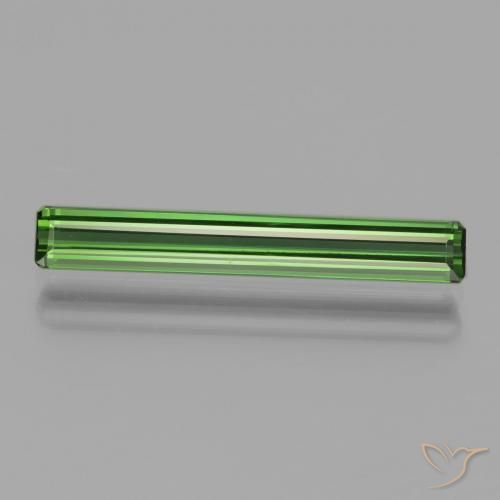 1.65ct Natural verde escuro Turmalina, Corte Esmeralda, VVS