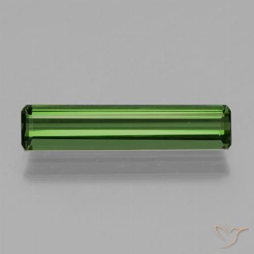 1.30ct Natural Verde escuro Turmalina, Corte Esmeralda, VVS