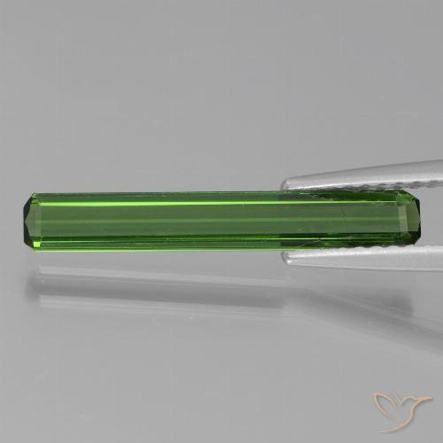 1.12ct Natural Verde floresta Turmalina, Corte Esmeralda, VS