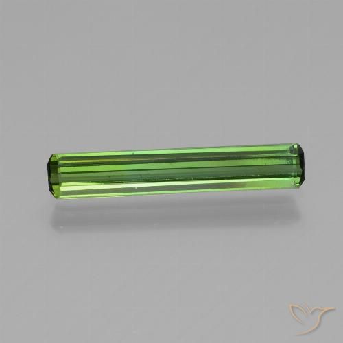 0.99ct Natural verde escuro Turmalina, Corte Esmeralda, VS