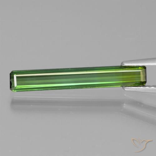 1.47ct Natural Verde médio Turmalina, Corte Esmeralda, VVS