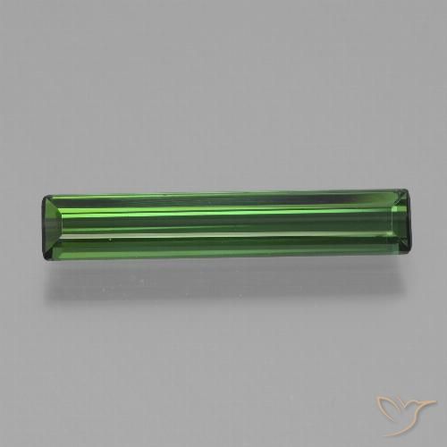 1.35ct Natural Verde médio Turmalina, Corte Esmeralda, VVS