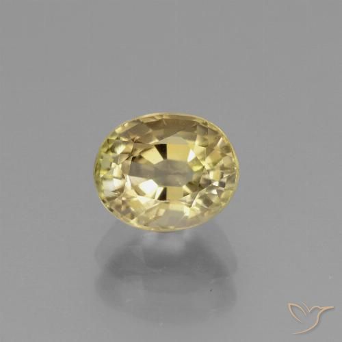 1.15ct Natural Luz amarela Turmalina, oval, VS