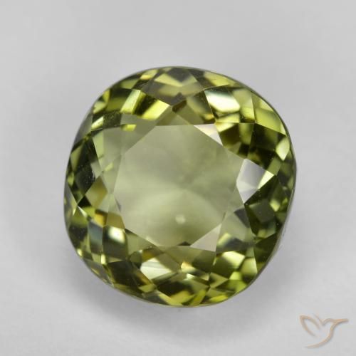 Turmalina verde escuro Natural 6.58ct, Almofada, VVS