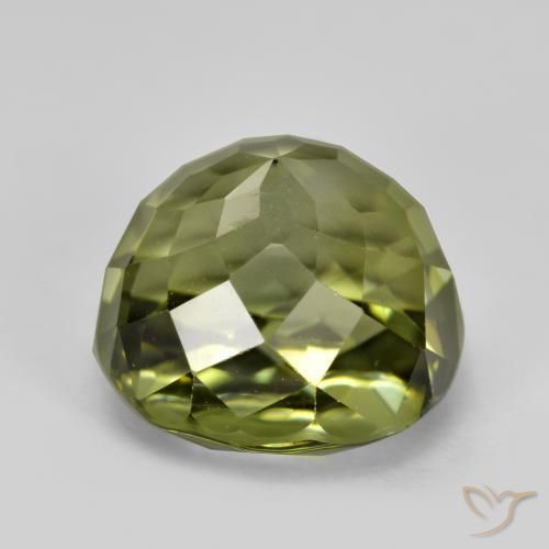 Turmalina verde escuro Natural 6.58ct, Almofada, VVS