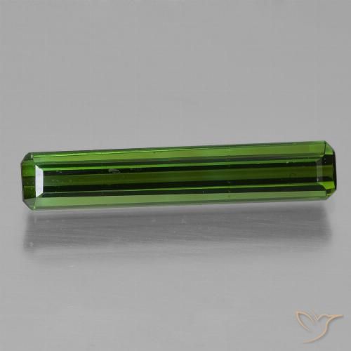 1.25ct Natural Verde Terroso Escuro Turmalina, Corte Esmeralda, VVS-VS