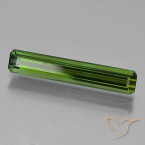 Turmalina Verde Terroso Escuro Natural 1.25ct, Corte Octógono / Esmeralda, VVS-VS
