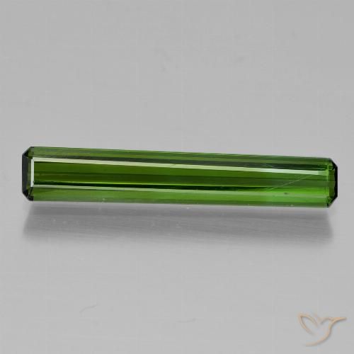1.48ct Natural Verde escuro Turmalina, Corte Esmeralda, VVS