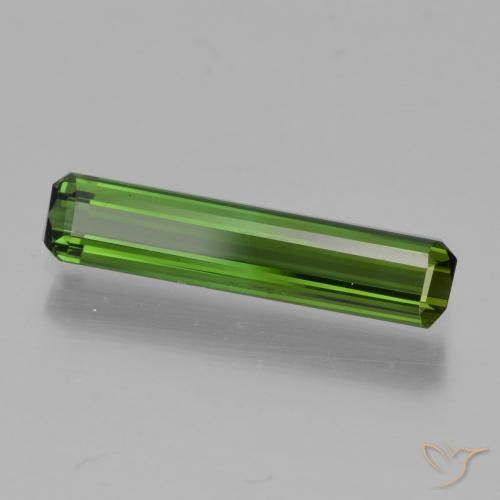 Turmalina Verde Terroso Natural 1.14ct, Corte Octógono / Esmeralda, VVS-VS