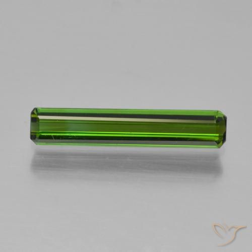 0.87ct Natural Verde escuro Turmalina, Corte Esmeralda, VVS-VS