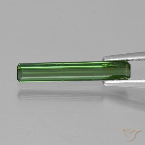0.66ct Natural Verde médio Turmalina, Corte Esmeralda, VVS-VS