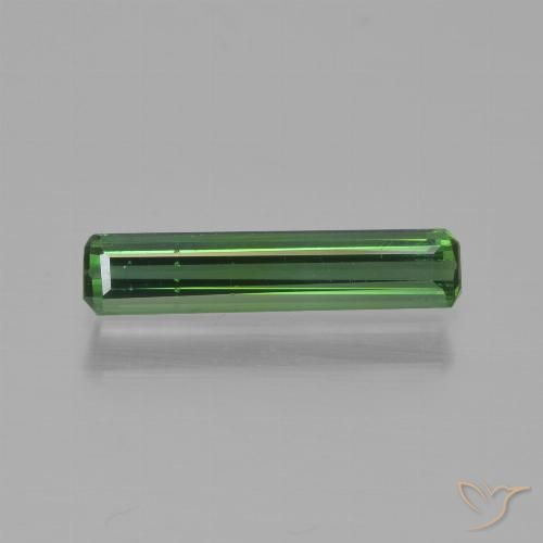 0.75ct Natural verde escuro Turmalina, Corte Esmeralda, VVS