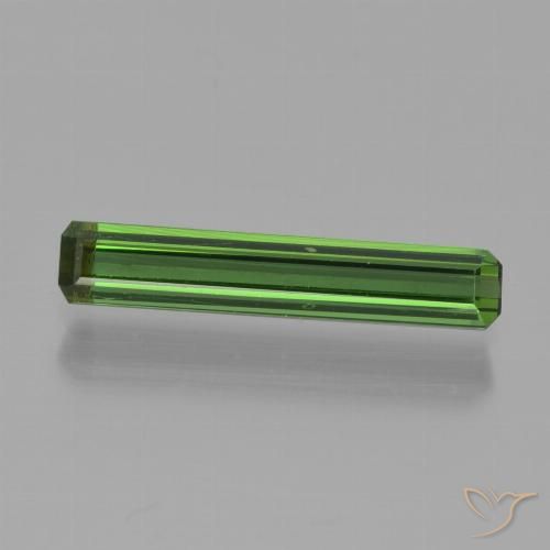 0.98ct Natural verde escuro Turmalina, Corte Esmeralda, VVS
