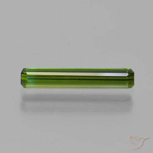 0.87ct Natural Verde Terroso Turmalina, Corte Esmeralda, VVS