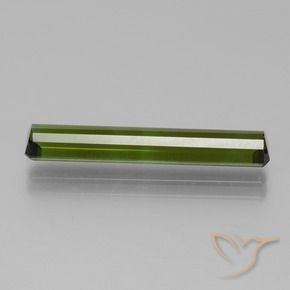 Turmalina verde terroso natural 3,40ct, corte esmeralda, VVS