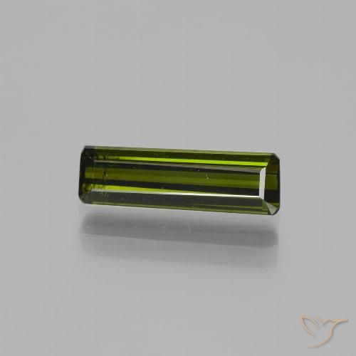 1.60ct Natural Verde médio Turmalina, Corte Esmeralda, VS