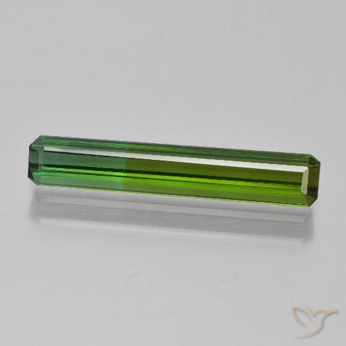 1.66ct Natural Verde escuro Turmalina, Corte Esmeralda, VS