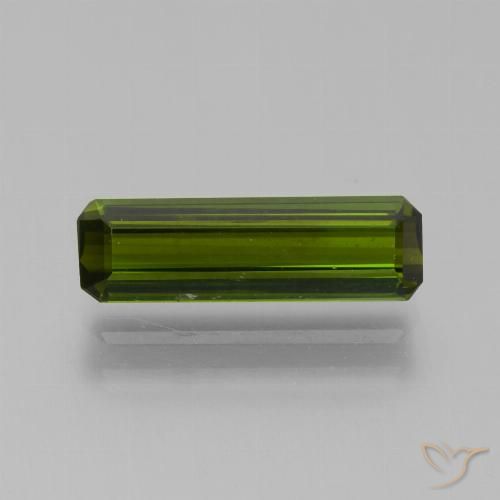1.49ct Natural verde escuro Turmalina, Corte Esmeralda, VVS-VS