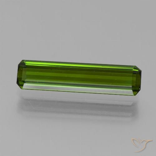 2.06ct Natural Verde escuro Turmalina, Corte Esmeralda, VVS-VS