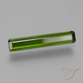 Turmalina Verde escuro Natural 2,12ct, Corte Esmeralda, VVS-VS