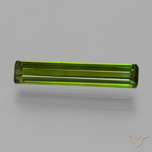 1.55ct Natural Verde médio-escuro Turmalina, Corte Esmeralda, VVS-VS