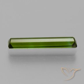 Turmalina Verde médio-escuro Natural 1.55ct, Corte Octógono / Esmeralda, VVS-VS