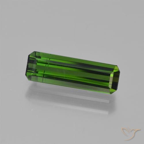 1.38ct Natural Verde floresta Turmalina, Corte Esmeralda, VS-SI