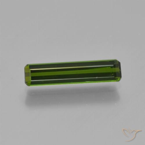 0.91ct Natural Verde floresta Turmalina, Corte Esmeralda, VVS