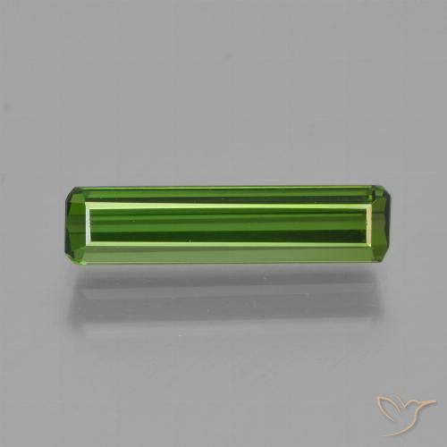 1.28ct Natural Verde escuro Turmalina, Corte Esmeralda, VVS