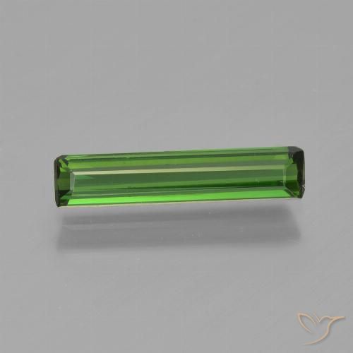 0.94ct Natural verde escuro Turmalina, Corte Esmeralda, VVS-VS
