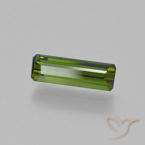 Turmalina Verde Terroso Natural 0.90ct, Corte Octógono / Esmeralda, VVS