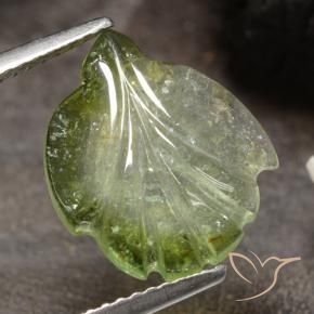 Turmalina Verde médio Natural 4.09ct, Chique, Translúcido