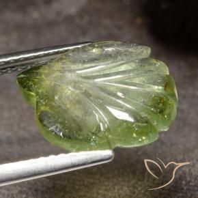 Turmalina Verde médio Natural 4.09ct, Chique, Translúcido