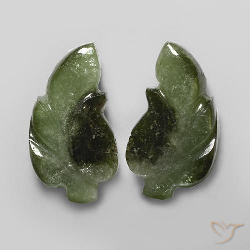 Pedras preciosas de Turmalina verde escuro natural de 11.45 ct, Chique, Translúcido