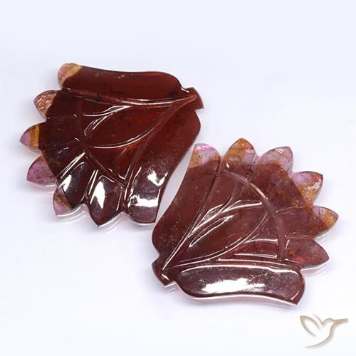 Pedras preciosas de Turmalina Vermelho escuro natural de 62.15 ct, Flor cortada, Translúcido