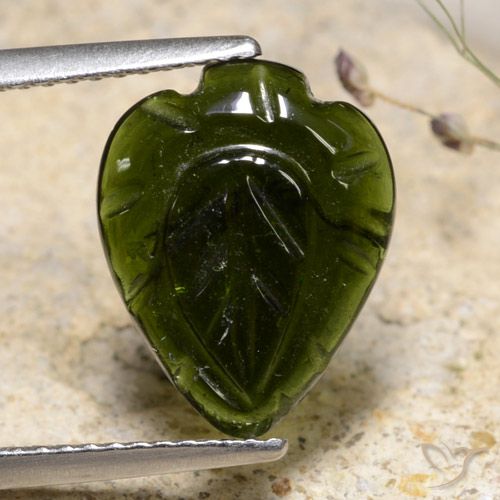 2.71ct Natural verde escuro Turmalina, Chique, Translúcido