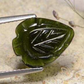 Turmalina verde escuro Natural 2.71ct, Chique, Translúcido