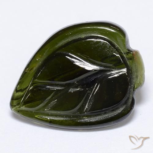 3.63ct Natural verde escuro Turmalina, Chique, Translúcido