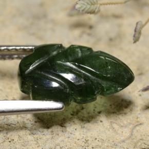 Turmalina Verde Terroso Natural 2.75ct, Flor cortada, Translúcido
